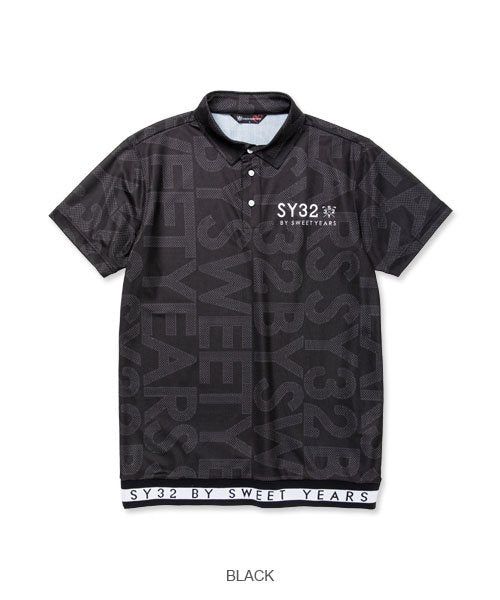 SYG MARIN LOGO POLO | ポロシャツ | ホワイト | ブラック | ゴルフウェア