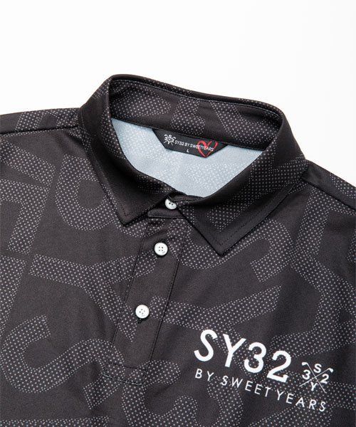 SYG MARIN LOGO POLO | ポロシャツ | ホワイト | ブラック | ゴルフウェア