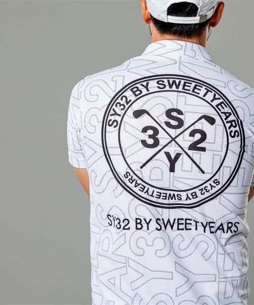 SYG MARIN LOGO POLO | ポロシャツ | ホワイト | ブラック | ゴルフウェア