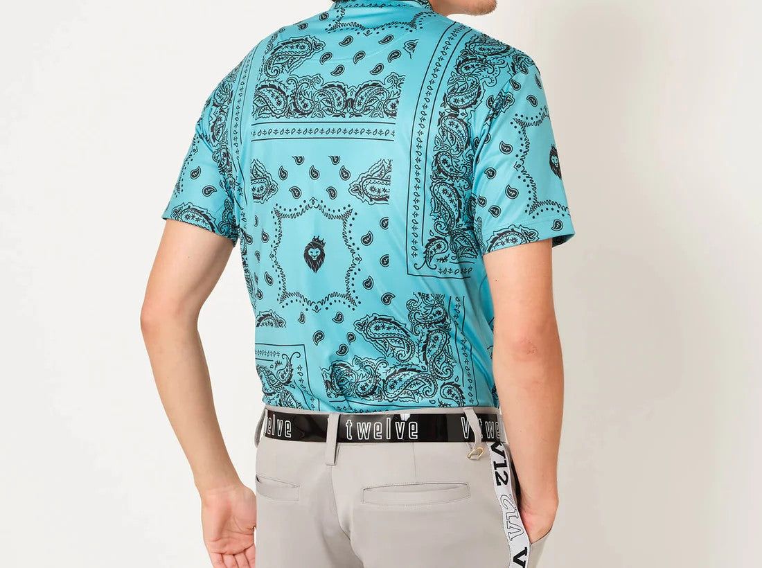 BAN MOCK | モックネック | Tシャツ | ターコイズ | メンズ | ゴルフウェア