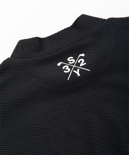 SYG EMBLEM LOGO MOCK | モックネック | Tシャツ | ブラック | メンズ | ゴルフウェア