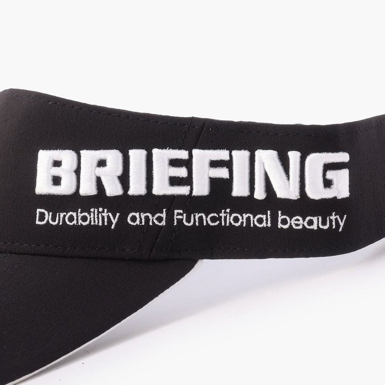 極美品　BRIEFING MENS ROUND LOGO VISOR BRIEFING GOLF - ROUND LOGO VISOR | サンバイザー | ホワイト