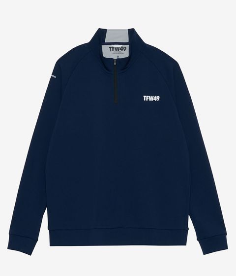 MOCK NECK HALF ZIP L/S TEE | ハーフジップ | モックネックTシャツ | ネイビー | メンズ | ゴルフウェア