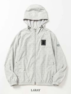 FLOCKY WOVEN STRECH ZIP HOODIE | ブルゾン | ライトグレー | メンズ | ゴルフウェア