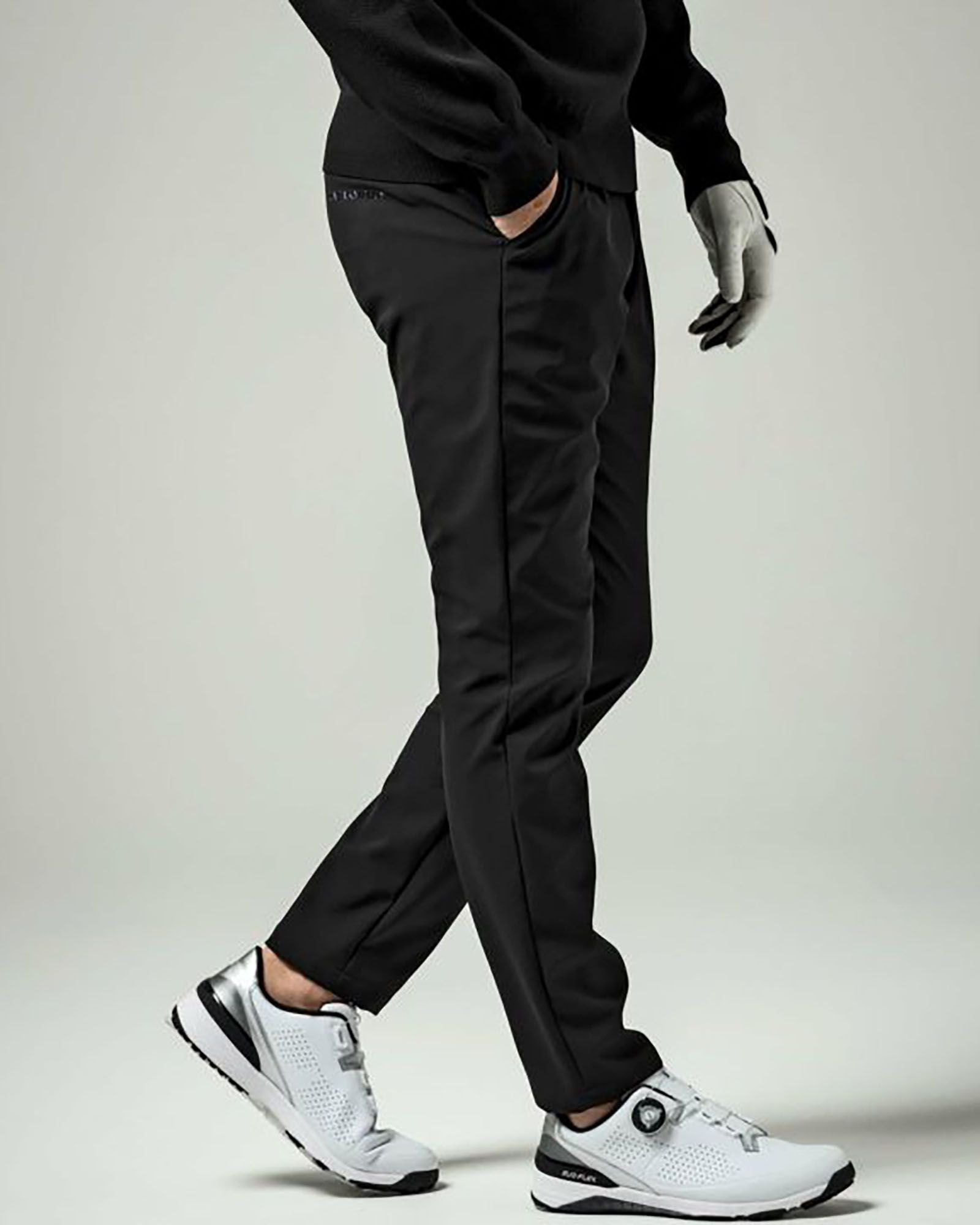 WINDPROOF LOGO SLACKS | 防風サイドロゴスラックスパンツ | ブラック | メンズ | ゴルフウェア