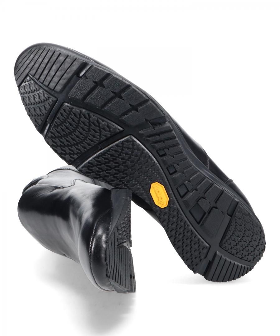 vibramソールレザースリッポンシューズ | スニーカー | メンズ | オールブラック