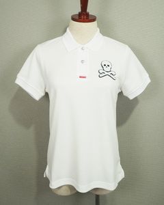 スカルパッチ 半袖 ポロシャツ | レディース ゴルフウェア | WHITE ホワイト