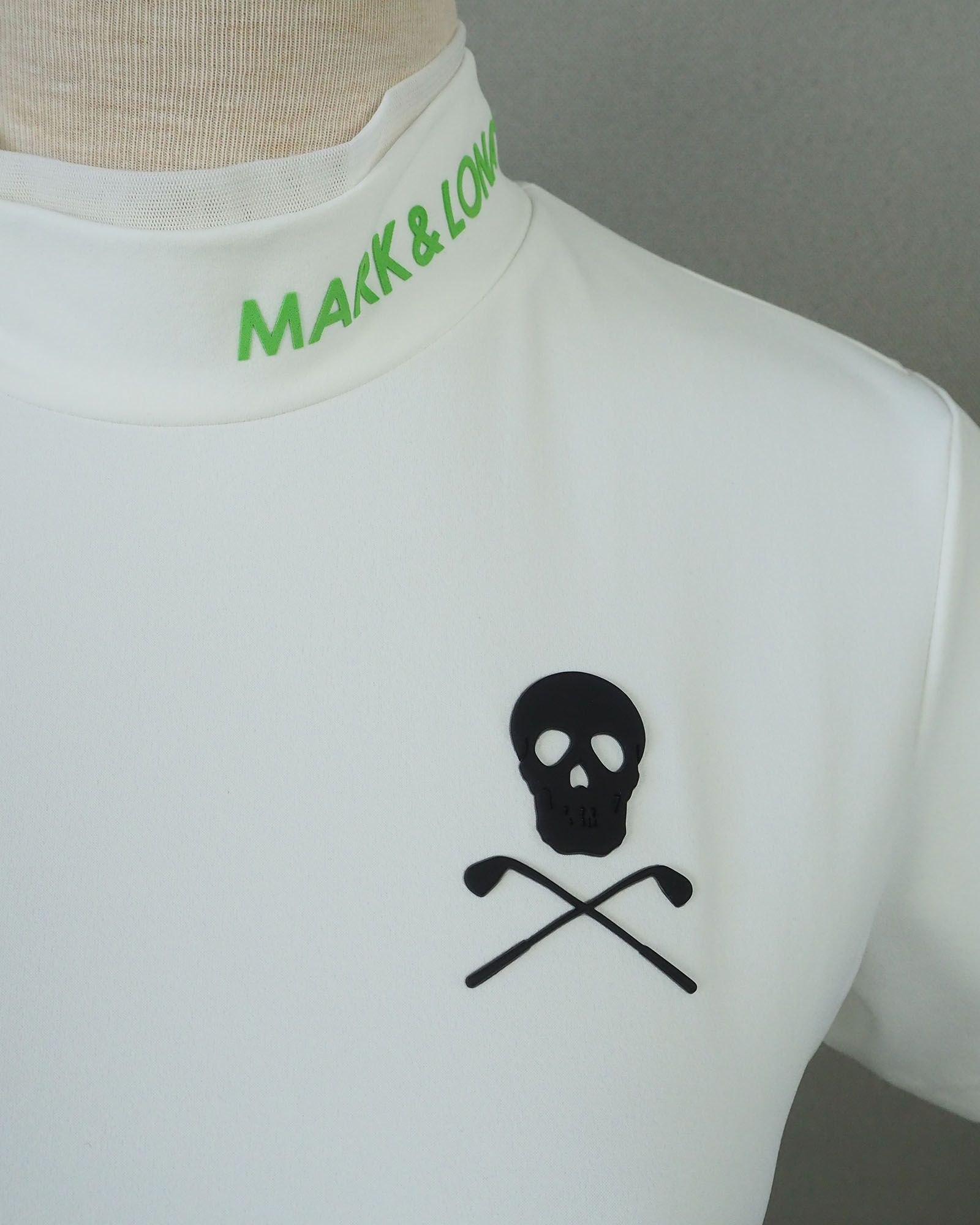 Ace Mock Neck Top | エース モック ネック トップ | 半袖 Tシャツ | レディース | ホワイト