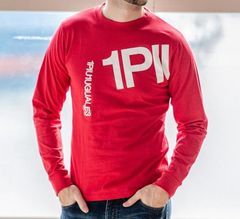 ダブルロゴ長袖Tシャツ | クルーネック | レッド | メンズ