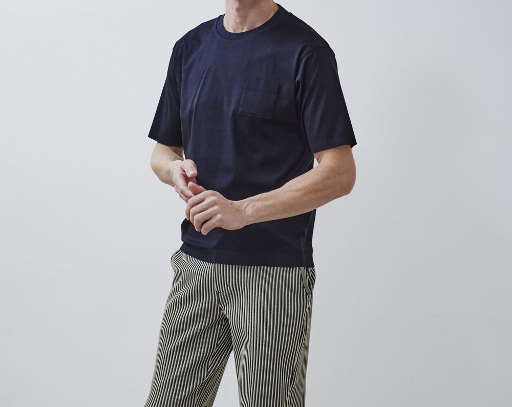 リブスタートシルケットクルーネックTシャツ | ブラック | メンズ