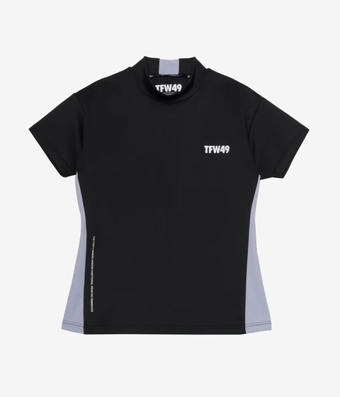 SHORT SLEEVE MOCK NECK | モックネックシャツ | ブラック | レディース | ゴルフウェア