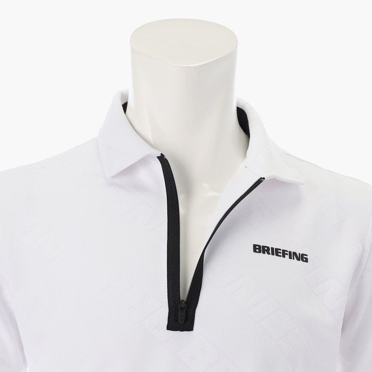 BRIEFING GOLF - SH MENS BIAS LOGO HALF ZIP SHIRT