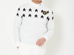HALF STAR KNIT | ハーフ スター ニット | メンズ ゴルフウェア | WHITE ホワイト