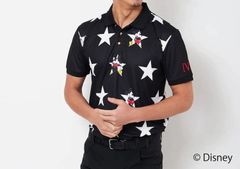 MICKEY / STAR POLO | ポロシャツ | 星型 | ブラック | メンズ | ゴルフウェア
