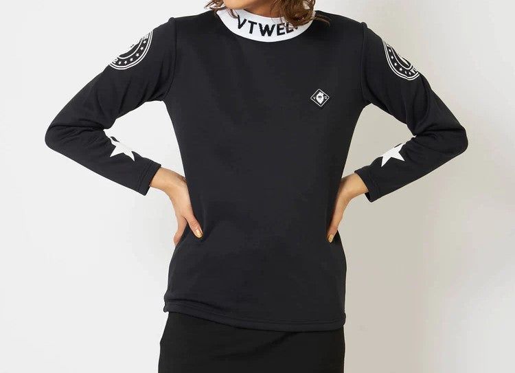 LOGO NECK MOCK_WM | モックネック | ブラック | レディース | ゴルフウェア