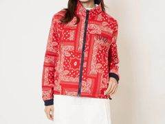 REVERSIBLE BANDANA JKT | リバーシブルブルゾン | ジップアップブルゾン | ネイビー | レッド | レディース | ゴルフウェア