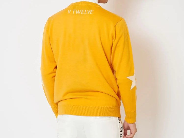 V12 - STAR ELBOW KNIT | セーター | オレンジ | メンズ | ゴルフ