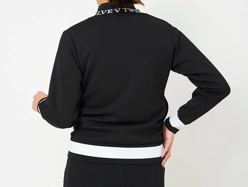 LX LOGO NECK CREW_WM | モックネック | ブラック | レディース | ゴルフウェア