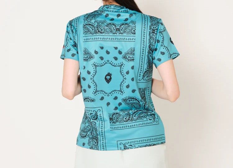 BAN MOCK | モックネック | Tシャツ | ターコイズ | レディース | ゴルフウェア