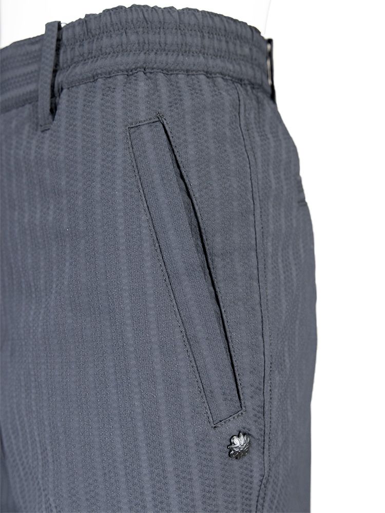 【ストレッチ】ドビーストライプパンツ (MENS) | ロングパンツ | ブラック | メンズ