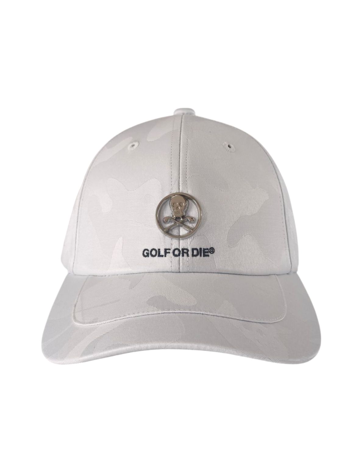 Metal Skull Icon Camouflage Cap | キャップ | ホワイト | ユニセックス | ゴルフ