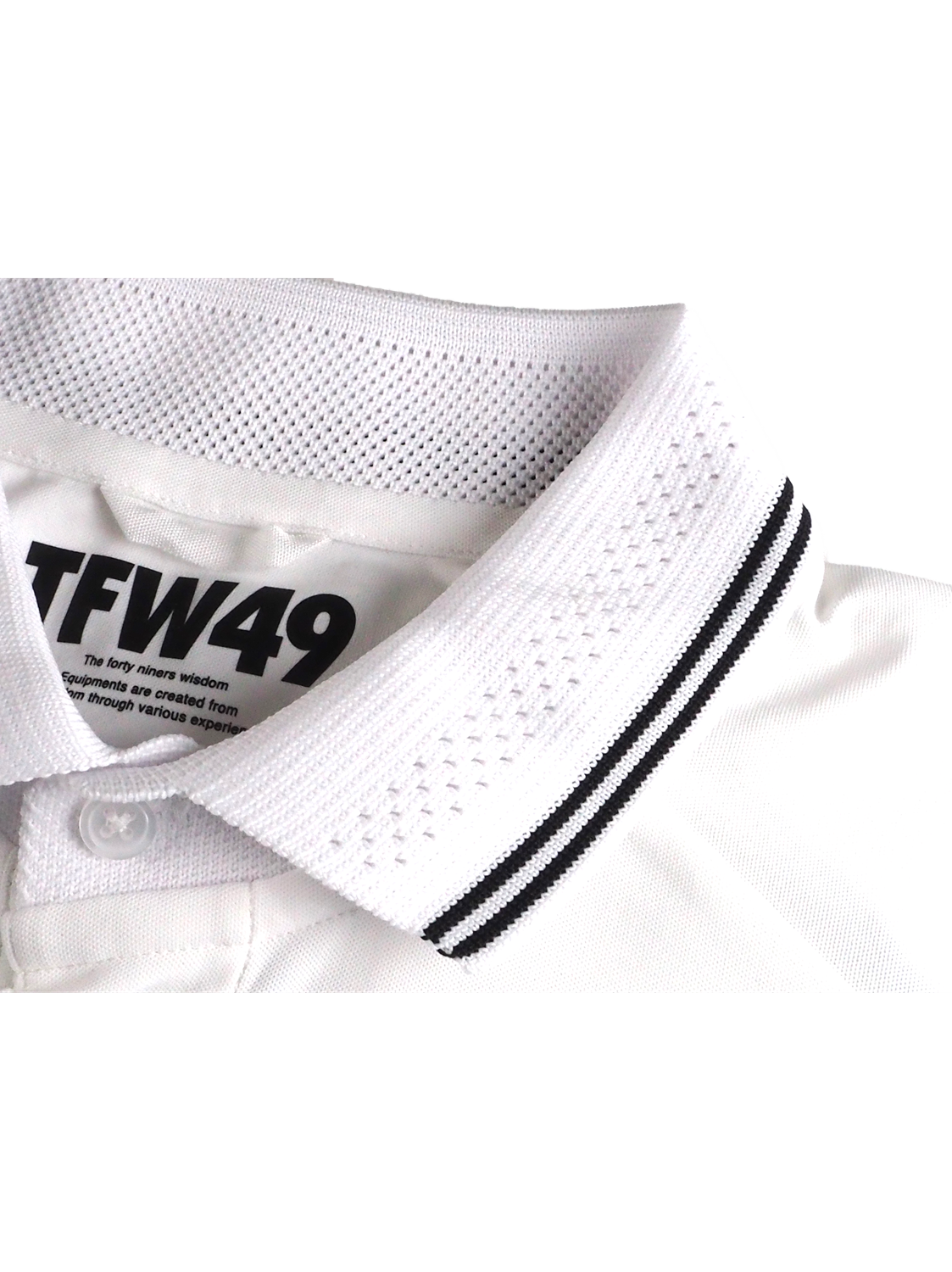 LINE SLEEVE POLO | ポロシャツ | ホワイト×ライトグレー | メンズ | ゴルフウェア