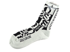 Quadra Jacquard Crew Socks | MEN | ソックス | ホワイト/ブラック | メンズ | ゴルフ