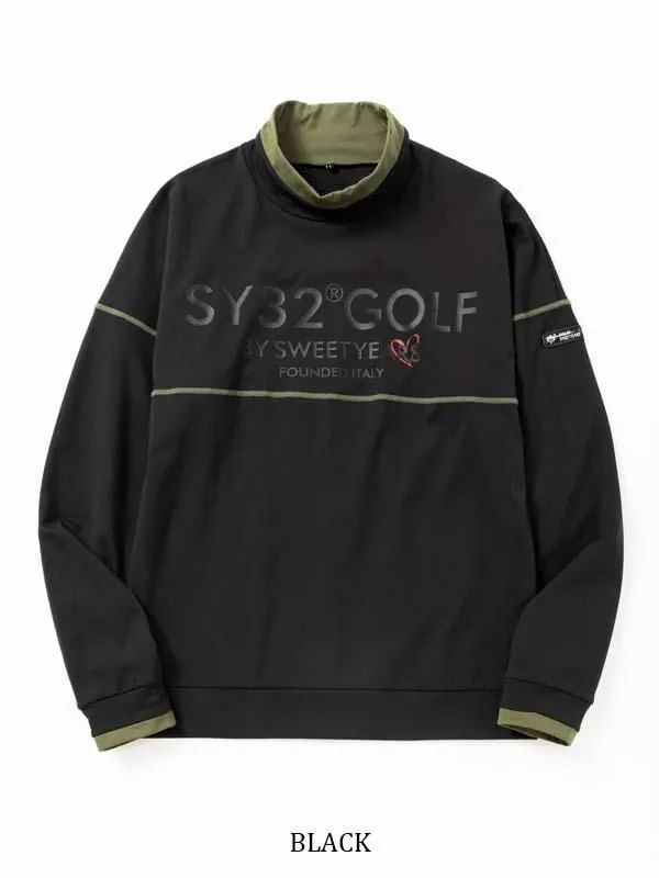 ULTRA LIGHT BACK BRUSHED MOCK SWEAT | モックネック | 長袖Tシャツ | ブラック | メンズ | ゴルフウェア