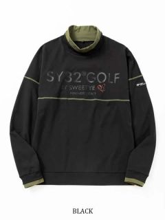 ULTRA LIGHT BACK BRUSHED MOCK SWEAT | モックネック | 長袖Tシャツ | ブラック | メンズ | ゴルフウェア