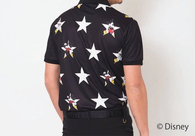 MICKEY / STAR POLO | ポロシャツ | 星型 | ブラック | メンズ | ゴルフウェア
