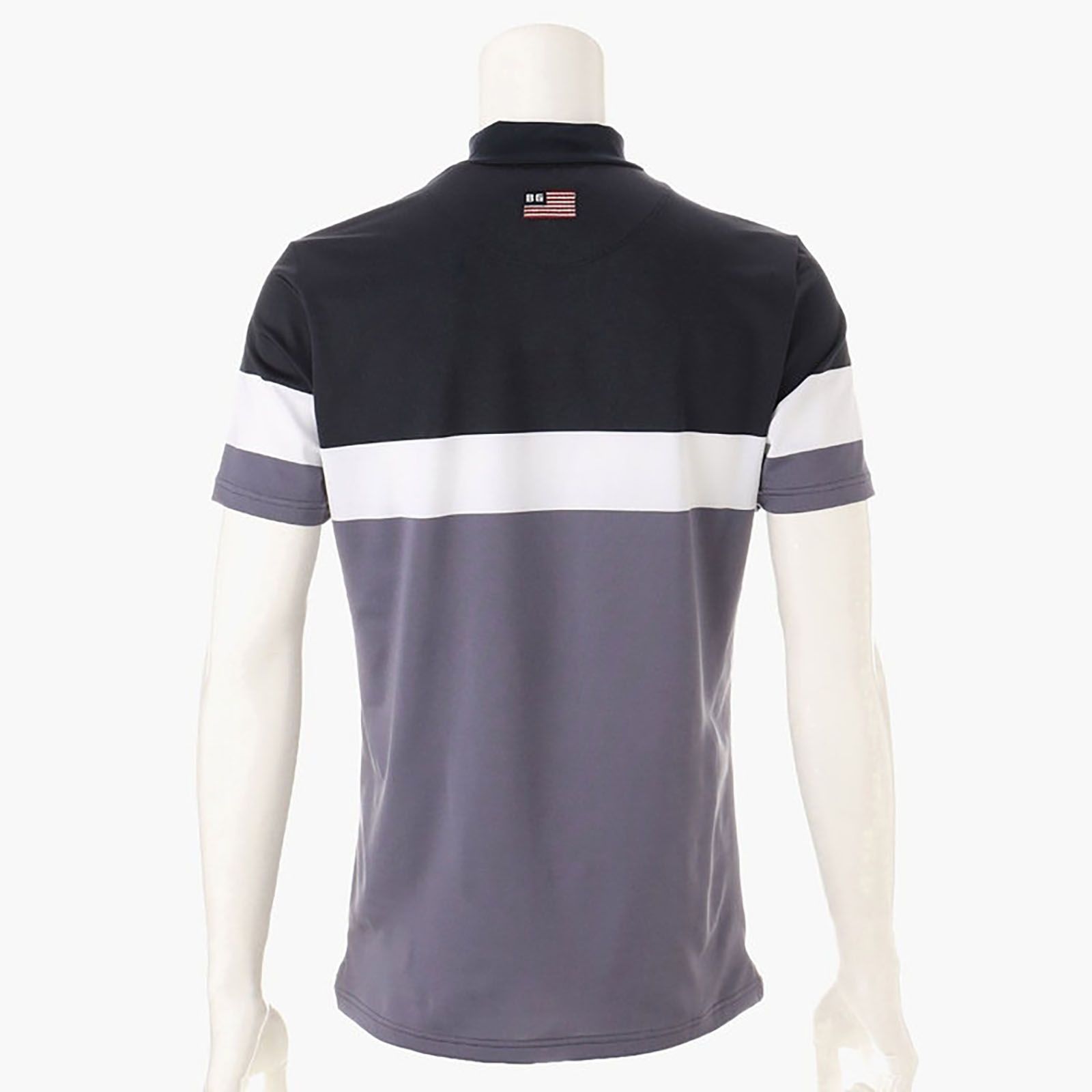 MENS PANEL STRIPE HIGH NECK | モックネック | ネイビー | メンズ | ゴルフウェア