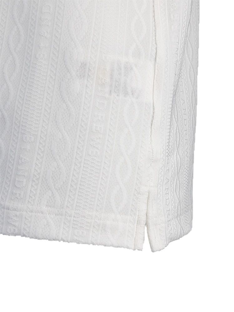 縄柄リンクス半袖シャツ (MENS) | ポロシャツ | ホワイト | メンズ | ゴルフウェア