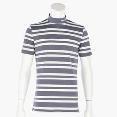 MENS STRIPE HIGH NECK | ハイネックシャツ | グレー | メンズ | ゴルフウェア