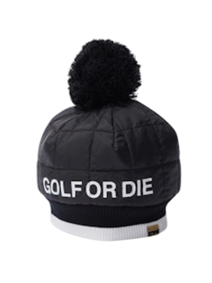 Frame Quilted Pom Cap | ニットキャップ | ブラック | ユニセックス | ゴルフ