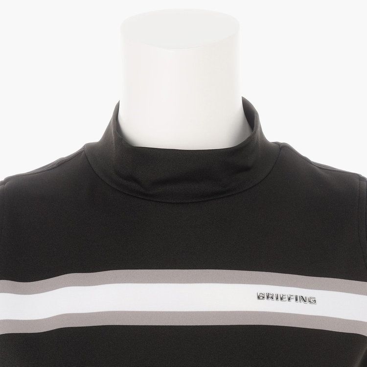 BRIEFING GOLF - WOMENS MARINE STRIPE NS HIGH NECK