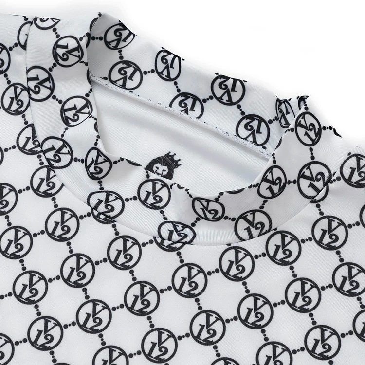 MONOGRAM MOCK | モックネックTシャツ | ホワイト | メンズ | ゴルフウェア