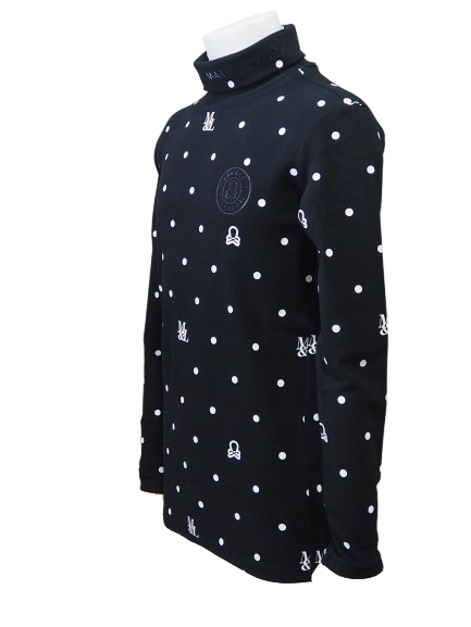 D●T Mock Neck Layer | モックネックシャツ | ブラック | メンズ | ゴルフウェア