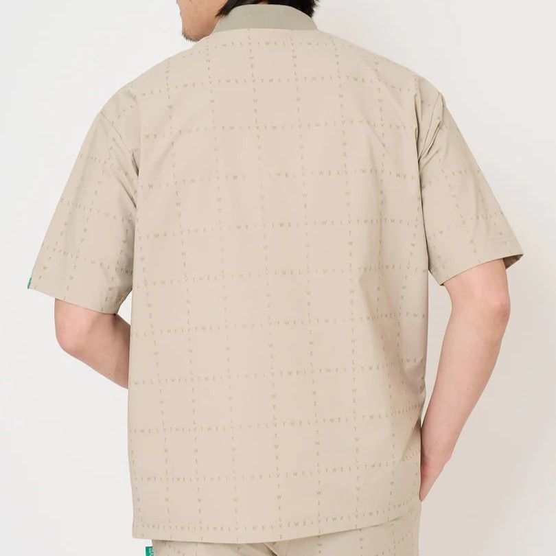 TYPO GRID MOCK | モックネックシャツ | ベージュ | メンズ | ゴルフウェア