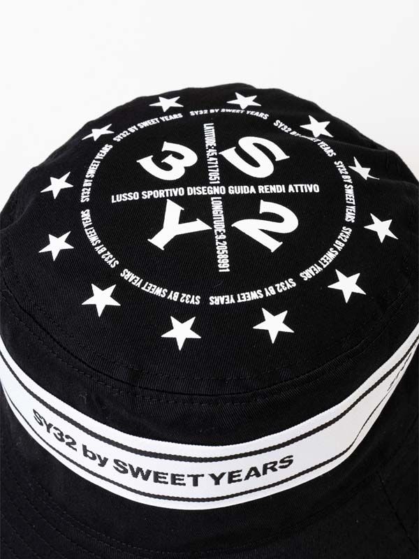 TAPE DESIGN BUCKET HAT | ハット | ブラック | ユニセックス