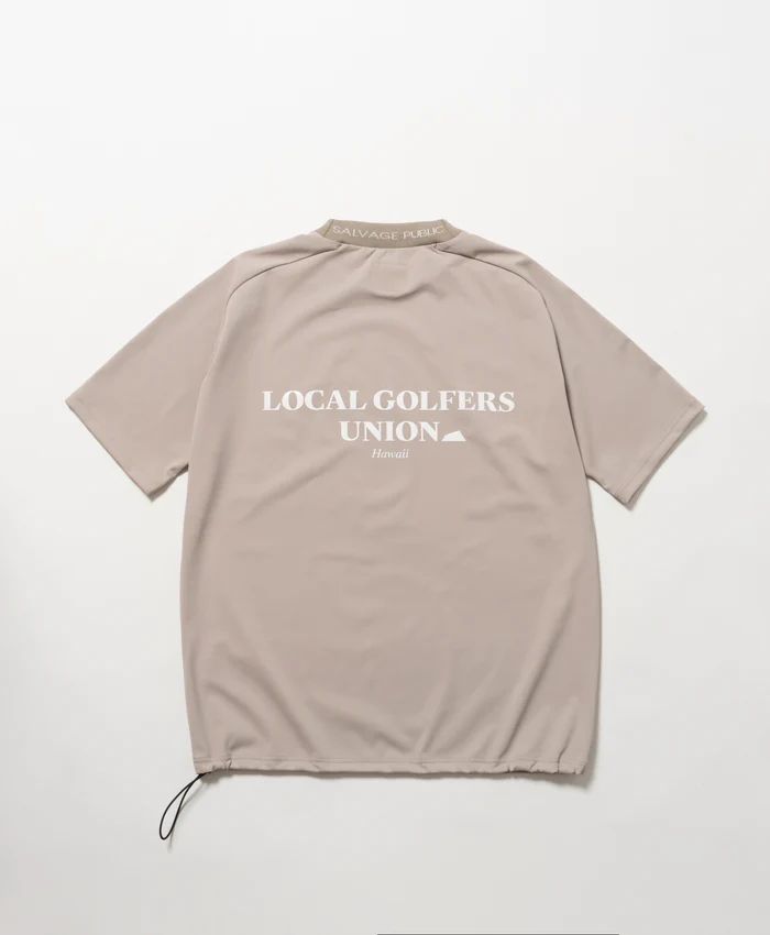 アロヘアモックネック S/S（LOCAL GOLFERS UNION） | モックネックシャツ | ベージュ | メンズ | ゴルフウェア