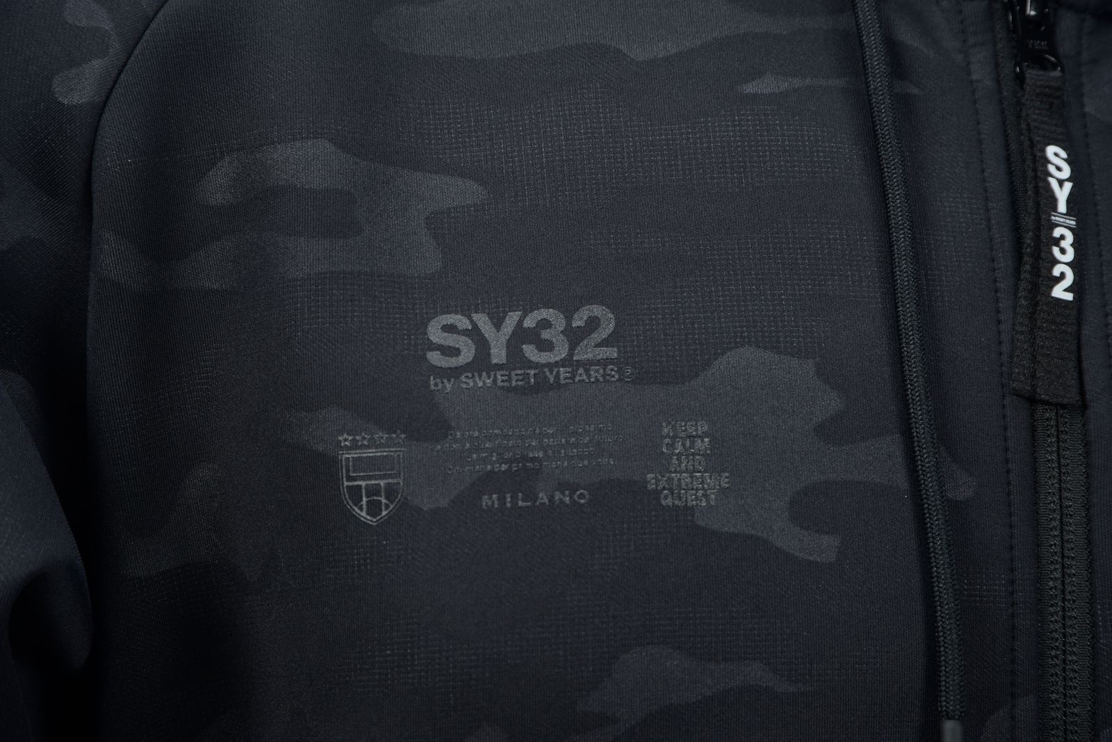 DOUBLE KNIT EMBROIDERY LOGO ZIP HOODIE | フーディ | パーカー | ブラック | メンズ | ゴルフウェア