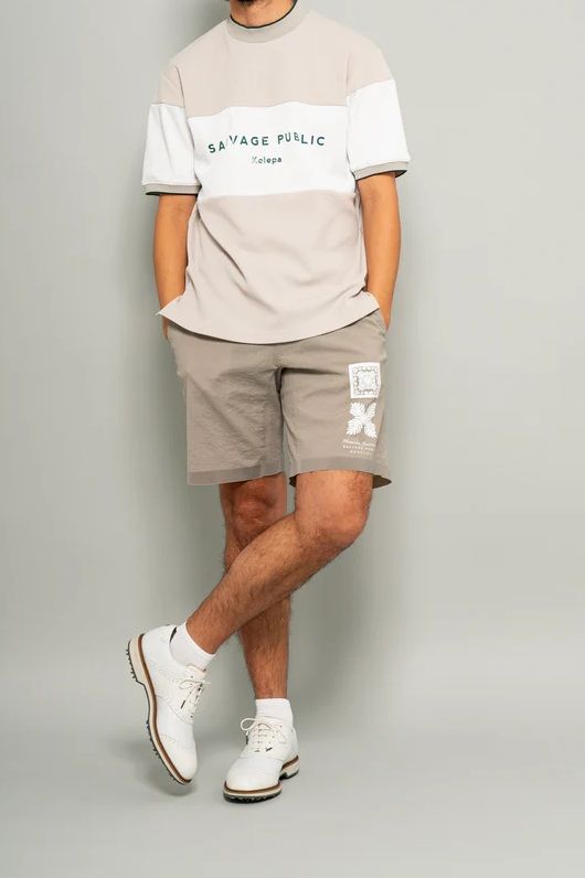 クリナポハポハモックネック S/S | モックネックシャツ | グレーベージュ | メンズ | ゴルフウェア