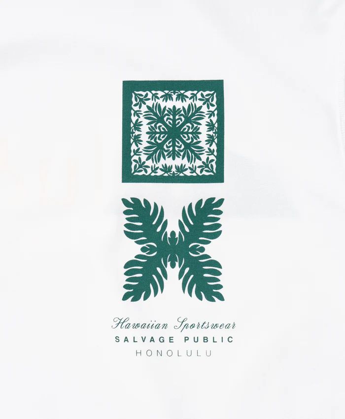 サーフモックネック S/S(Nalu＆Turf) | モックネックシャツ | ホワイト | メンズ | ゴルフウェア