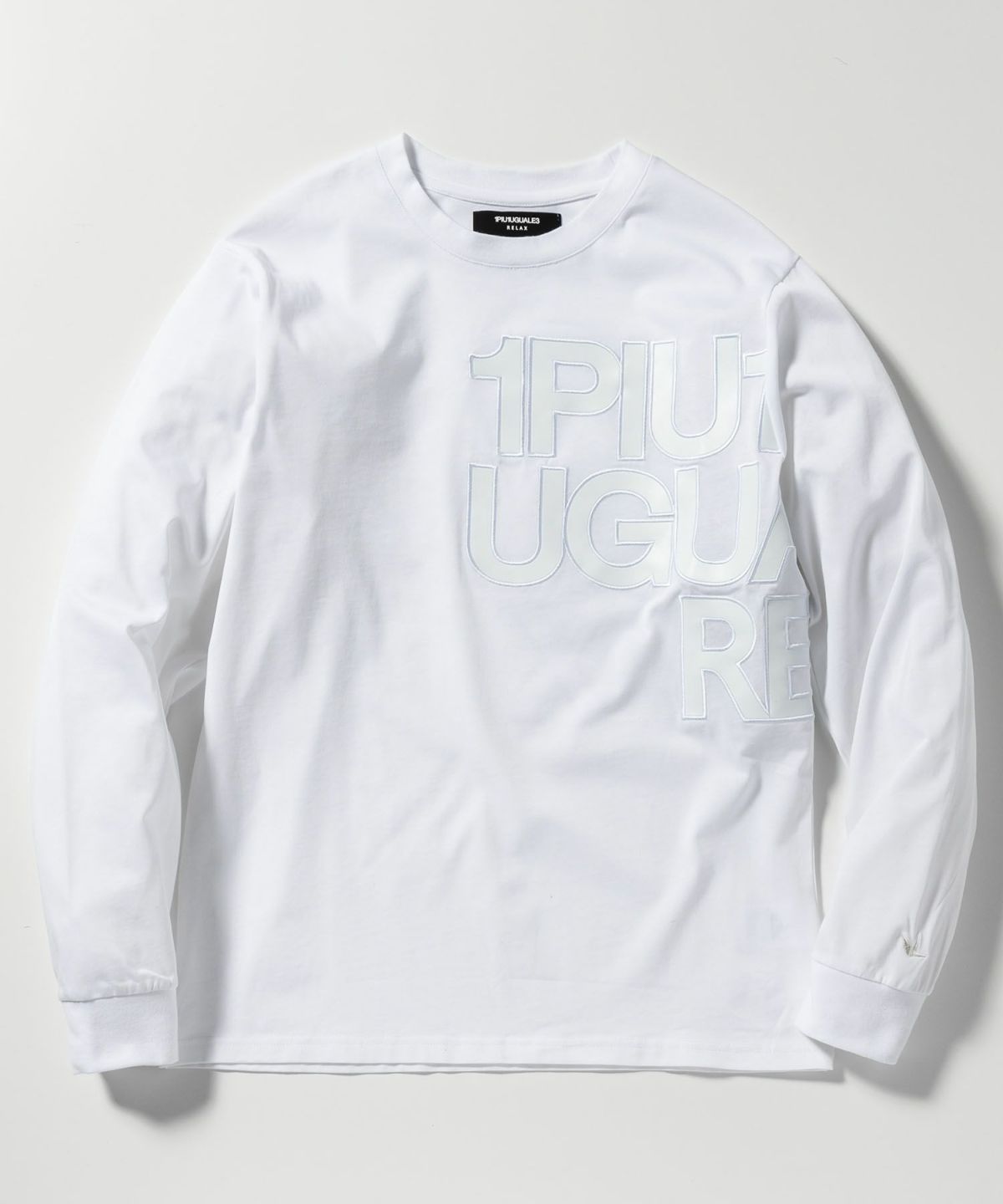 フェイクレザーロゴロングT | Tシャツ | ホワイト | メンズ