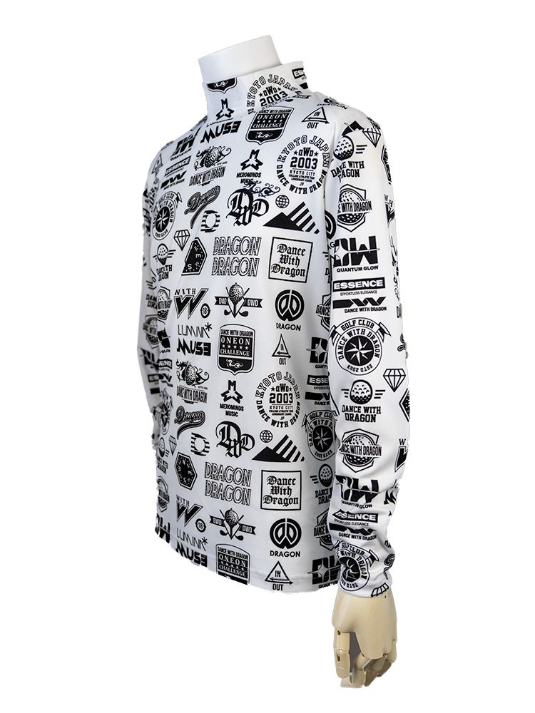 Various marksプリント長袖モック | モックネックシャツ | ホワイト | メンズ | ゴルフウェア