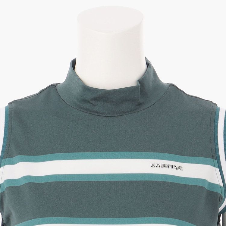 WOMENS MARINE STRIPE NS HIGH NECK | ノースリーブシャツ | ブルー | レディース | ゴルフウェア
