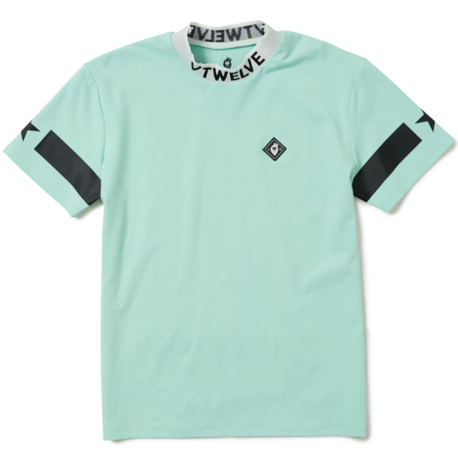 JACQUARD LOGO MOCK | ジャガード ロゴ モック | 半袖 Tシャツ | ターコイズ | メンズ | ゴルフウェア