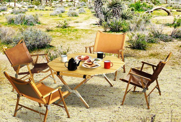 WOOD roll top table