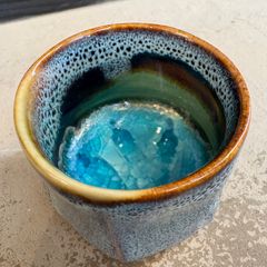guinomi ashiato / 東尋坊ぐい呑み /恐竜ぐい呑み