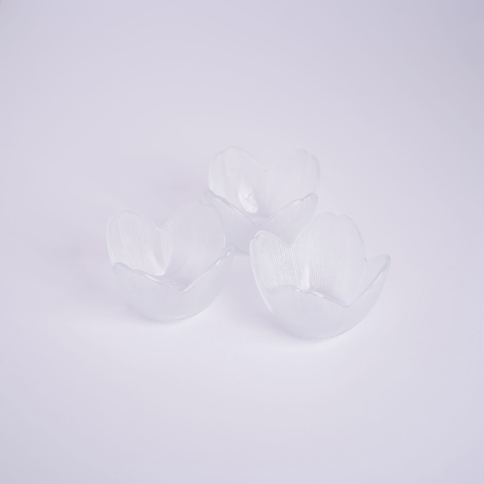 ガラスの器  梅の花 小鉢 3個セット